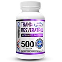 MAAC10 Trans Resveratrolo 500mg Supplemento (Micronized Pharmaceutical Grade 99% Pure Trans-Resveratrolo Extract + BioPerine per assorbimento superiore) (2X 250mg capsule 60ct)