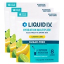 Liquido I.V.® Hydration Multiplier® Sugar-Free - Lime Limo - Imballaggio della polvere di idratazione | Miscela della bevanda della polvere dell'elettrolita | Bastoncini di singola generazione conveniente | Non OGM | 14 Serve (pacchetto di 3)