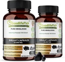 Premium Himalayan Shilajit capsule da Potent Shilajit Rich in Trace Mineral & Fulvic Acid Sourcing ad alta quota. Estratto Tradizionalmente AllNatural NonGMO No Stearate No Riso Flour (Pack of 2)