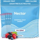 Nectar Energy Booster - Organic Caffeine, B12 & Electrolytes - Sugar Free & Zero Calorie – Caffetteria sana, Energy Drink & Soda Alternative – Hydration & Energy Supplement (Berry 30 Powder Packets)
