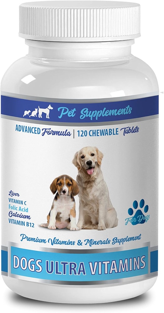 Dog Energy Booster - Ultra Vitamine per Cani - Chews - Potente Formula - Mineral Complex - Calcio per Cani - 90 Trattamenti (1 Bottiglia)