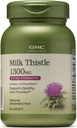 GNC Herbal Plus Milk Thistle 1300mg Supplemento, Extra Forza, Vegetariano, Supporta la funzione di fegato sano, 60 Serve