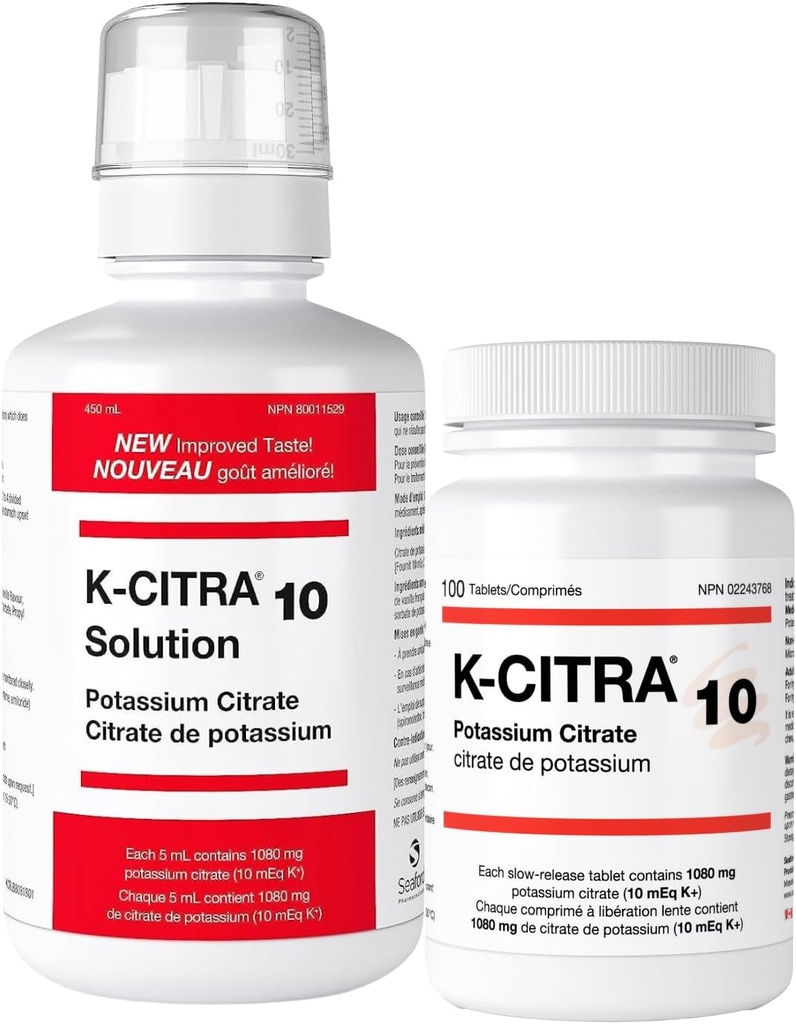 100 compresse - Supplemento Citrato di potassio - Efficace terapia Alkali & Regimen semplice dosaggio - Migliore per Potassium Depletion & Kidney Stones - Contiene 1080mg di Citrato di Potassio per Tablet