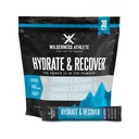 Wilderness Athlete - Hydrate & Recover | Liquid Hydration Packets Electrolyte Drink Mix - Recuperare Più veloce con Bcaas - 30 pacchetti di idrato singolo (Blue Raspberry)