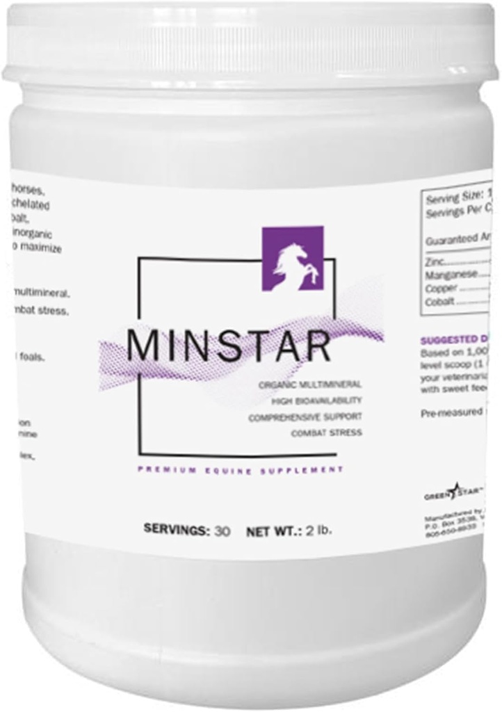 Stella verde, MinStar, Polvere Equine Supplemento, Additivo di alimentazione, 2 Lbs