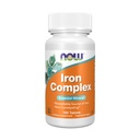NOW Integratori alimentari, Complesso di ferro, Non costipazione*, Minerale essenziale, 100 compresse
