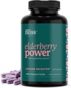 Elderberry con Zinco e Vitamina C per Adulti - Sambucus Elderberry Capsule - 1000 mg di Estratto, Integratore di Supporto Immune per Donne e Uomini, Con Antiossidante Frutta Miscela, 120 Vegcaps, Alimentazione 60 giorni