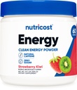 Nutricost Energy Complex (Strawberry Kiwi) (60 Serve) - Polvere di energia pulita, 300g Integratore alimentare