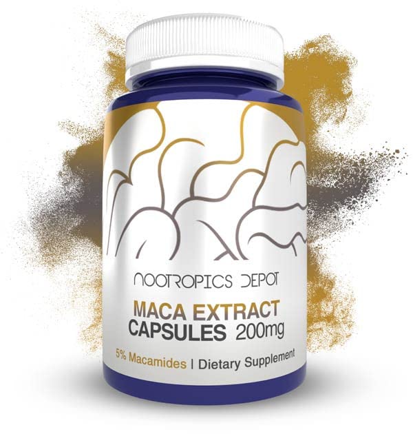 Maca Extract Capsule | 5% Macamides | Lepidium meyenii | Mood, Energy e Vitality | 60 Count