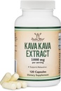 Kava Kava Capsule 1.000mg per Serving, 120 Count (High Purity Potent 3-5% Kavalactones Root Extract) Kava Estratto di radice di polvere per il rilassamento (non OGM, Vegan Safe) da Double Wood