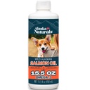 Alaska Naturals Wild Alaskan Salmon Fish Oil Supplemento per Cani Pelle e Cappotto con EPA DHA Omega 3 acidi grassi Liquid Food Topper 15.5 oz. Pompa