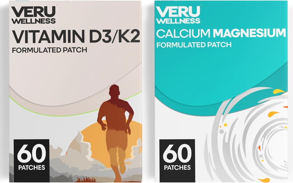 Calcium Magnesium - Self Adhesive Time Release Topical Patch, 8-10 ore (60 giorni di alimentazione)
