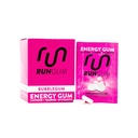 RUN GUM Bubblegum Energy Chewing Gum 50mg Caffeine Taurine & B-Vitamins Per Piece, 24 Pezzi (Pack of 12) Sugar Free, Zero Calorie, No Aspartame, and Gluten Free