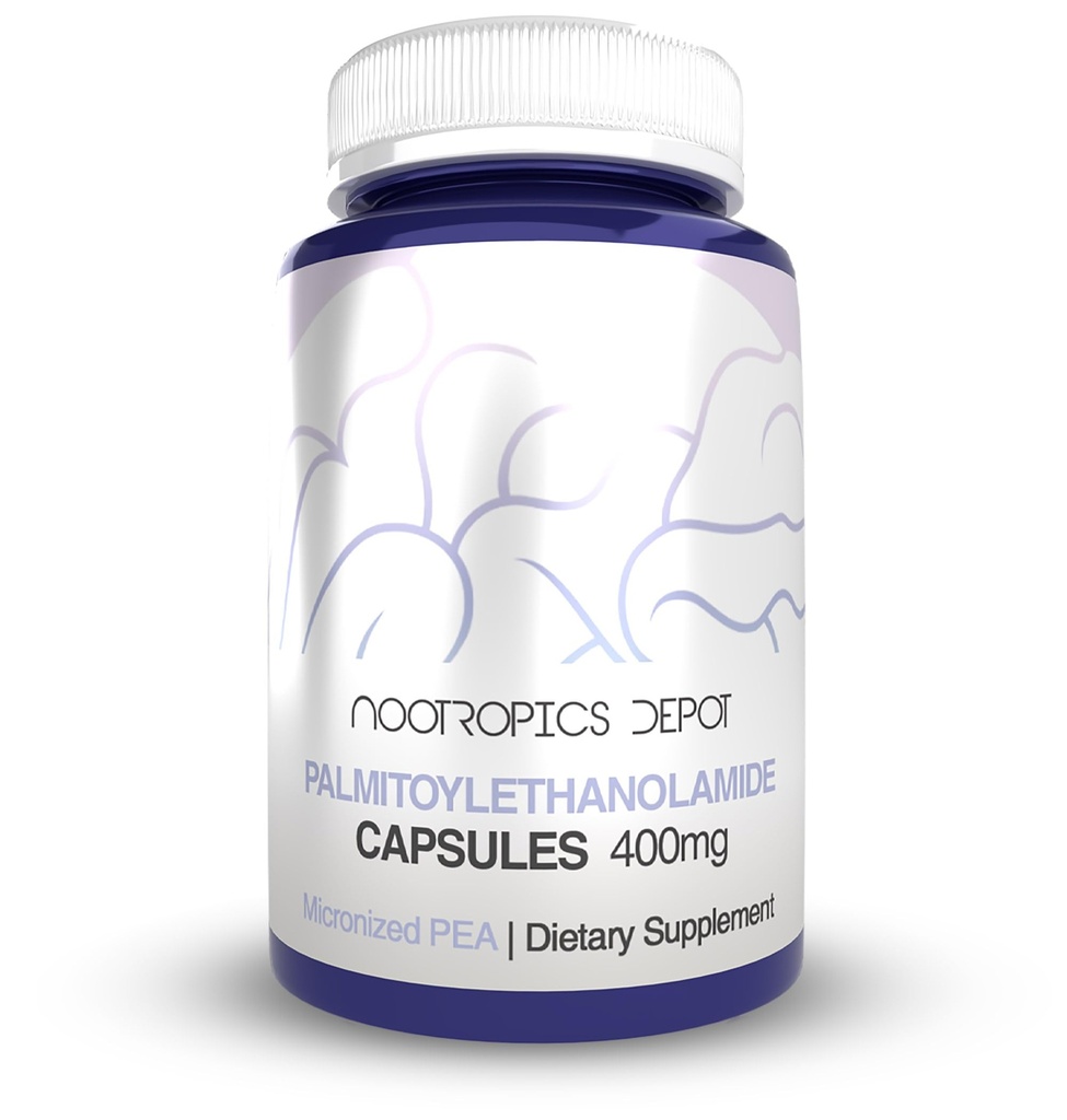Nootropics Depot Palmitoylethanolamide Capsule | Pea | 400mg Pills | 30 Count | Supporti Discomfort Relief | Promuove la funzione congiunta
