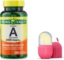 Vitamina A Softgels, 2400 mcg, 250 conteggio e rullo di ghiaccio regalo per il viso