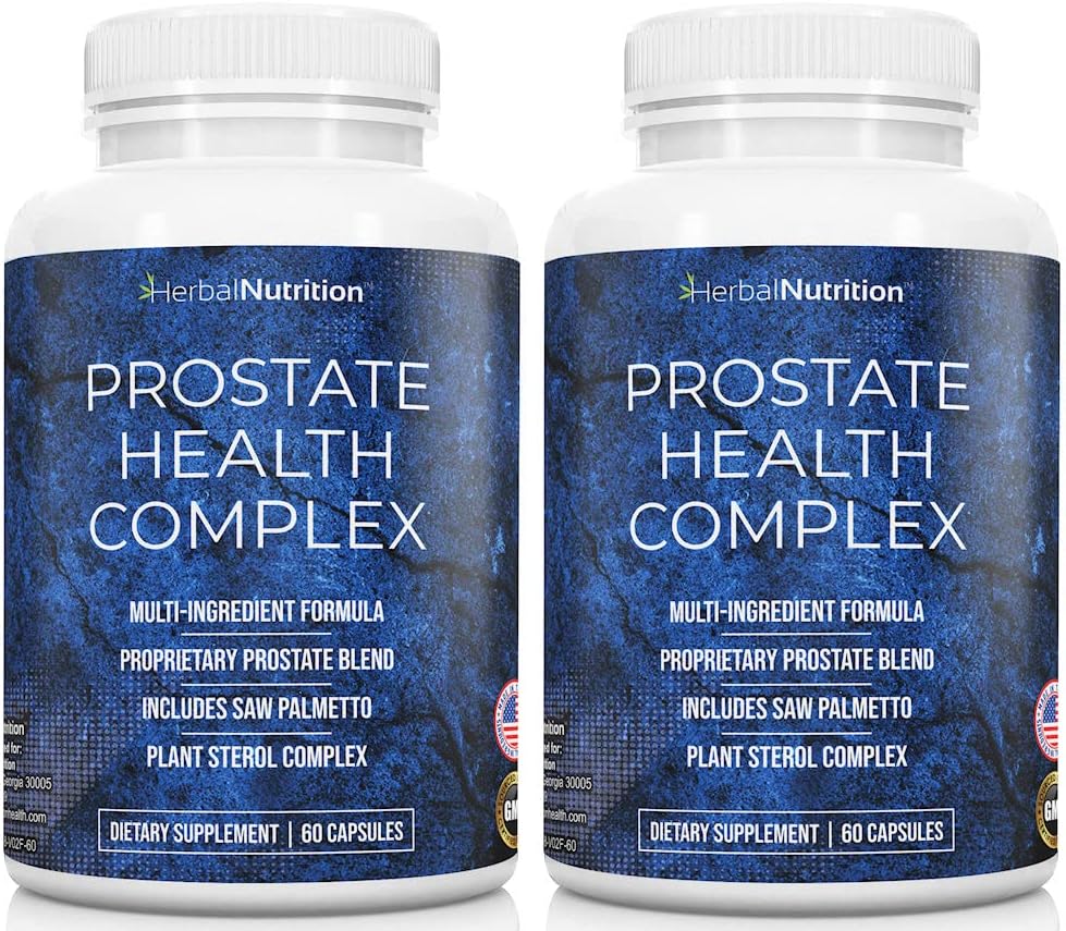 Integratore di salute della prostata per gli uomini Un complesso con la formula Multi-Ingrediente di Palmetto di Saw, 30 vitamine e erbe sinergiche per sostenere la salute della prostata e del tratto urinario, Two Bottle Pack 40 Day Supply!