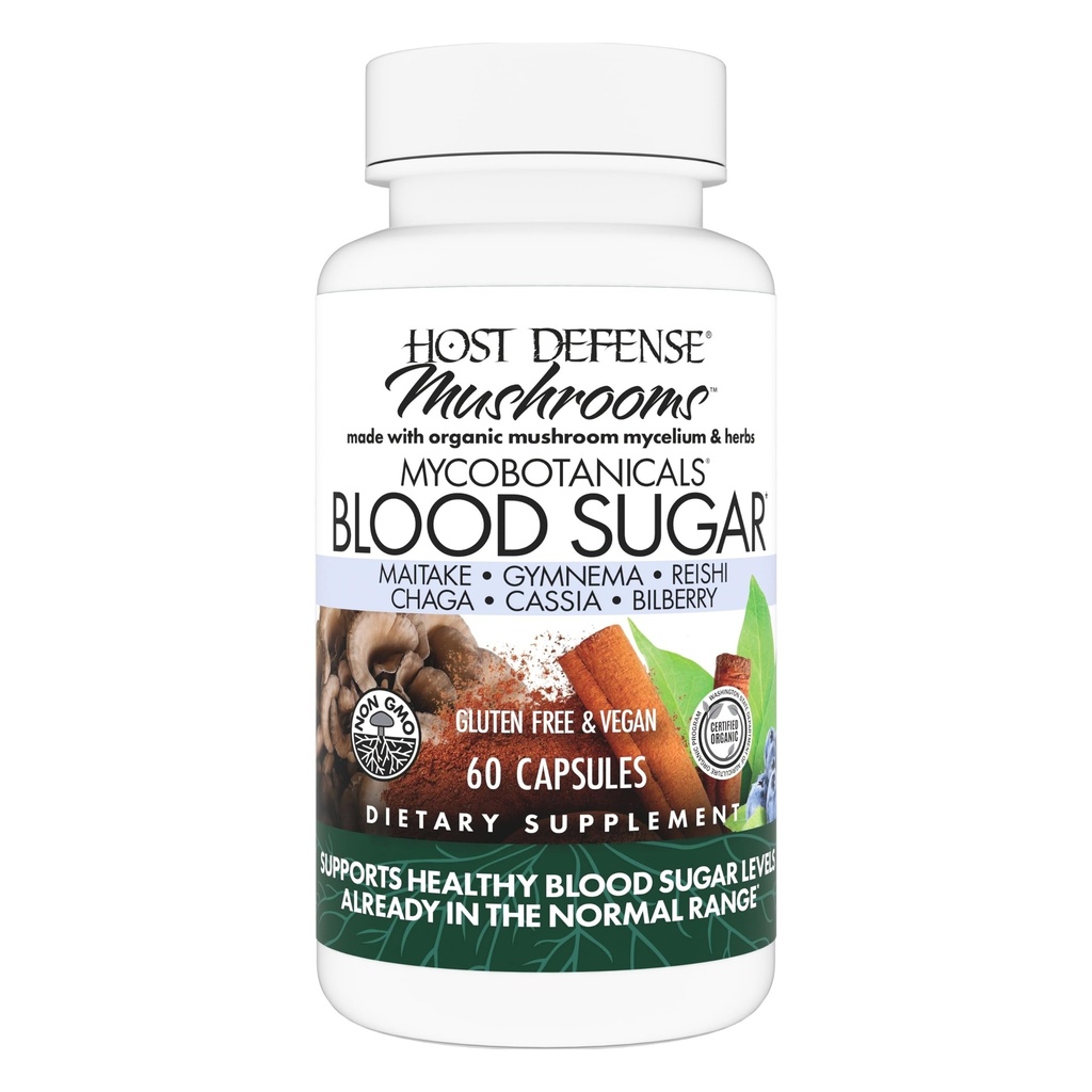 Host Defense MycoBotanicals Capsules - Integratore di erbe con Chaga, Funghi Reishi & Maitake - Integratore di funghi Mycelium per Equilibrio Sano - 60 Capsule (30 Serve)*