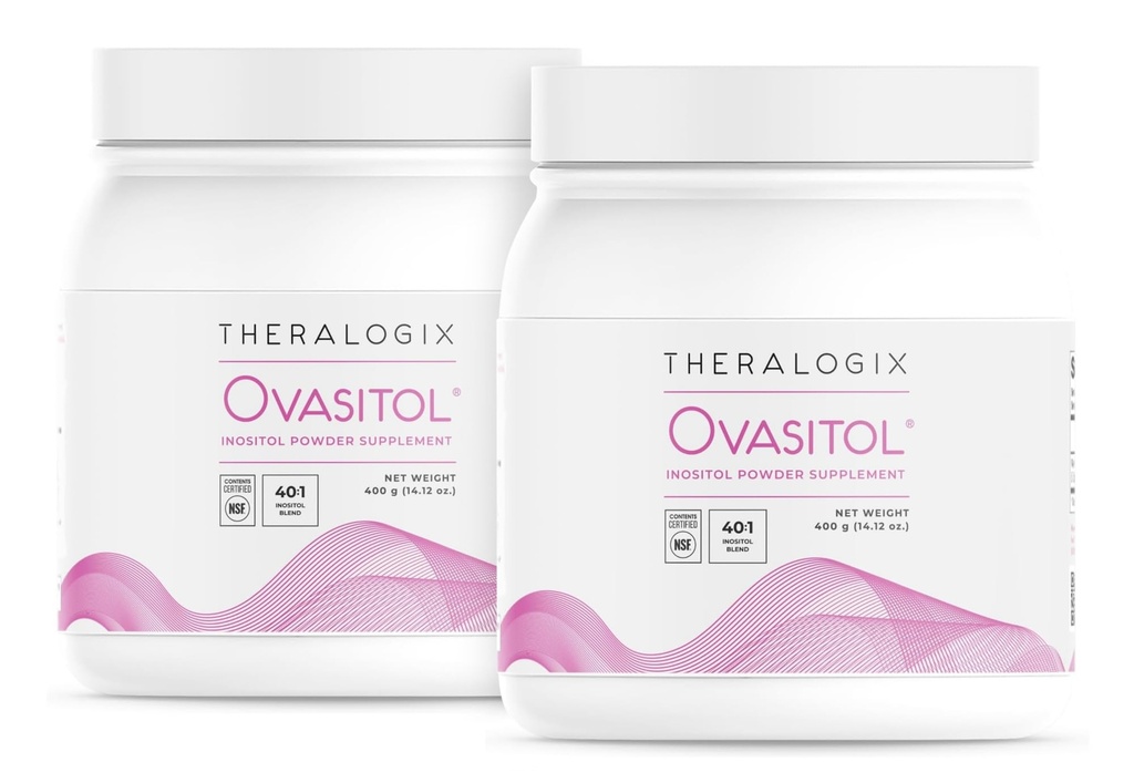 Theralogix Ovasitol Inositol Powder - 180-Day Supply - Myo-Inositol & D-Chiro Inositol per l'equilibrio dell'ormone & Ovarian Function Support* - Certificato NSF, (360 Servings), 28.24 Ounce (pacchetto di 2)