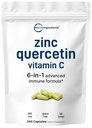 Micro ingredienti Quercetina con vitamina C e zinco, 240 capsule | Quercetin 500mg, vitamina C 500mg, zinco 50mg (Picolinato, Citrato, Glycinate, Gluconate) | Integratori di supporto immunitario completi