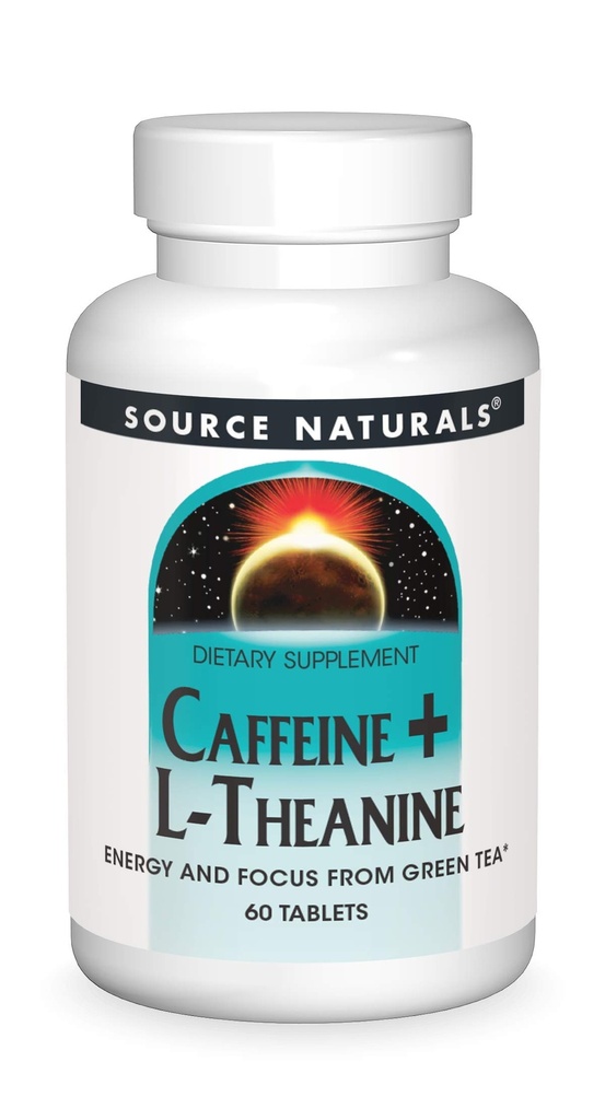 Fonte Naturals Caffeina + L-teanina, Energy and Focus Support from Green Tea* - 60 compresse