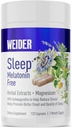 Weider Melatonin Supplemento gratuito per l'aiuto al sonno con KSM-66 Ashwagandha, Magnesio, Lavanda, Balm limone, Camomilla, Valerian e Passionflower Extracts, Hormone & Drug- Free, Non-Habit Forming, 120ct
