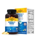 Country Life Omega 3 Fish Oil Supplement - EPA ad alta concentrazione e DHA Omega 3 acidi grassi - 2000mg Fish Oil per la salute emotiva, Mood Support e No Fish Taste - Natural Lemon Flavor