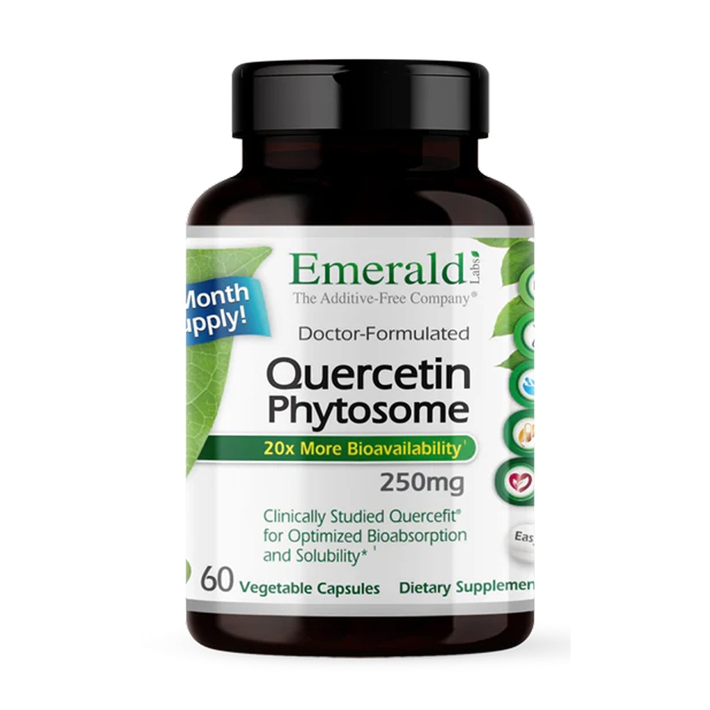 EMERALD LABS Quercetin Phytosome - Complesso Quercetin per il supporto immunitario - Vegan & Gluten-Free - 60 capsule vegetali