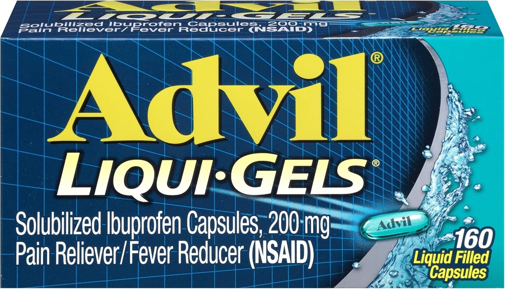 Advil Liqui-Gels Liquid Filled Capsule, 200 mg - 160 ct, Confezione da 2