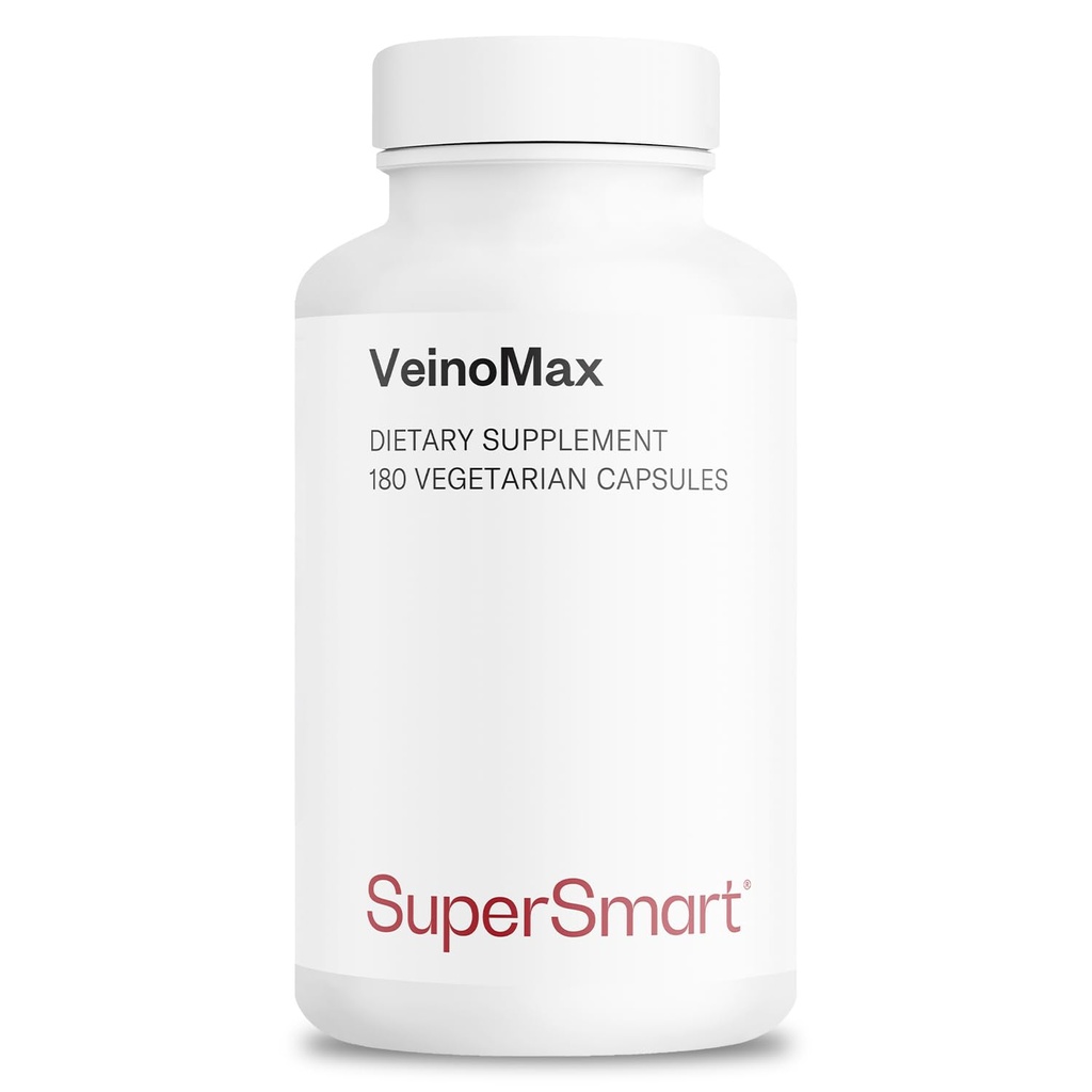 Supersmart - VeinoMax (Advanced Complex) - con Diosmin, Hesperidin, Chestnut di cavallo, Vitexin - Veins Supplemento | Non OGM & Gluten Free - 180 capsule vegetariane