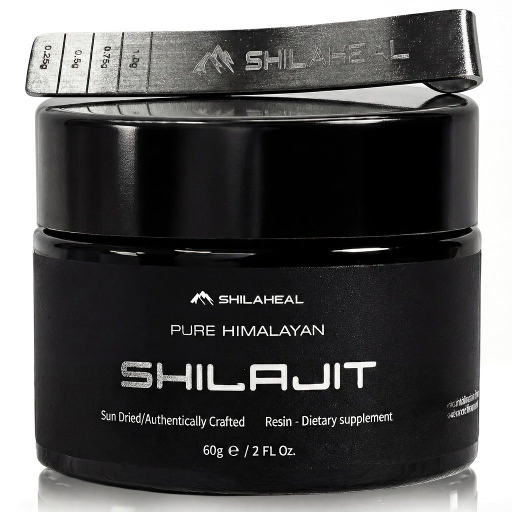 Shilajit Autentico Himalayan Shilajit Resina per gli uomini e le donne, Alto acido Fulvico, Energia & Stamina, Supporto immunitario, 85+ minerali di vassoio, Lab testato Organic Shilajit Resina, 100% naturale, 60 grammi