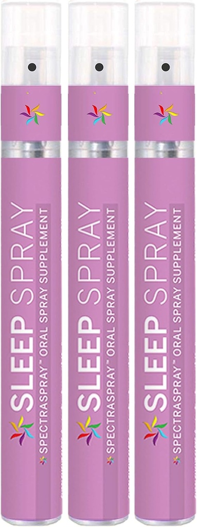 Spectraspray Sleep Support Spray Supplement 3 Pack - Supporta il riposo e il sonno di buona notte, 90 Serve di Fast Acting Sleep Aid, 30 giorni di alimentazione per spray