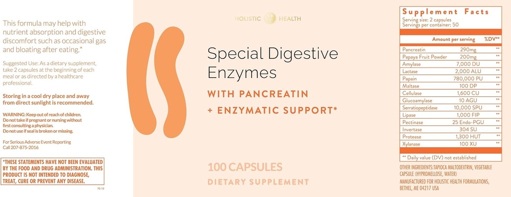 Olistica Salute Speciale Enzimi Digestivi 100 capsule