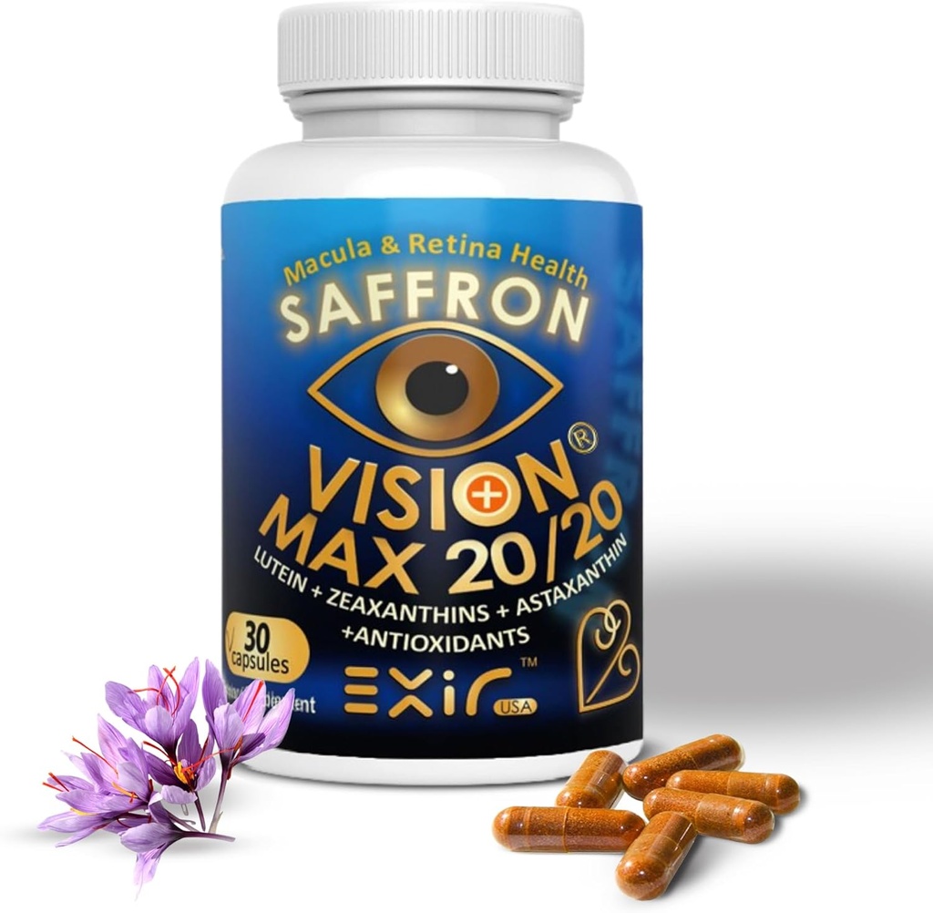 EXIR Visual Performance Support Eye Supplements for Macular, Night Vision, Eye Strain, 30 Capsule