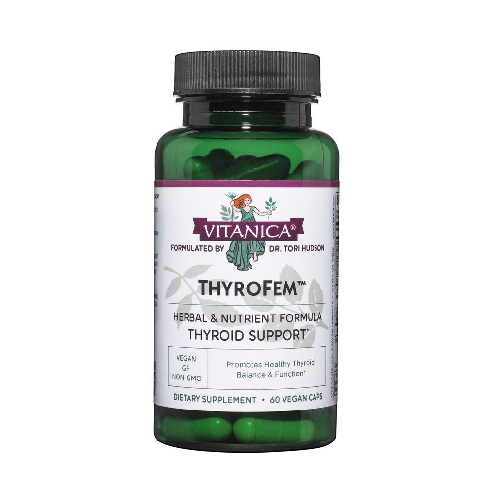 Vitanica ThyroFem, Thyroid Gland Support, Vegan, 60 capsule