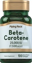 Piping Rock Beta Carotene 25000 IU Softgels | 7500 mcg | 100 Count | Vitamina A Supplemento | Non OGM, Gluten Free