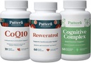 Modello Benessere Benessere Invecchiamento sano - CoQ10, Resveratrolo, Complesso cognitivo - Promuove la salute senza tempo & benessere - 3 Pack, All-Natural, Vegan-Friendly Formulas