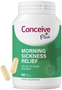 CONCEIVE PLUS Morning Sickness Relief - Pure Dried Ginger Powder - Rilievo da Nausea, Motion & Stomach Discomfort Durante la Gravidanza - Essenziale per le Mamme - Non-GMO - 60 Capsule Vegan