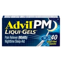 Advil PM Liqui-Gels Pain Reliever e Nighttime Sleep Aid, Medicina del dolore con Ibuprofene per il sollievo dal dolore e Difenidramina HCL per un aiuto al sonno - 40 capsule riempite liquide - Torna al College