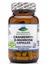 Pure Mountain Botanicals Cranberry D Mannose Capsule - 60 Kosher Vegan Caps - 1000mg D Mannosio con Concentrato di mirtillo Plus Vitamina C