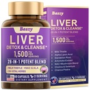 Detox & Repair - 1500mg Supporto per la salute del fegato con cardo del latte, radice di dadelion, estratto di carciofo e 20+ Integratori di supporto per fegato di erbe - Made in USA - 60 capsule