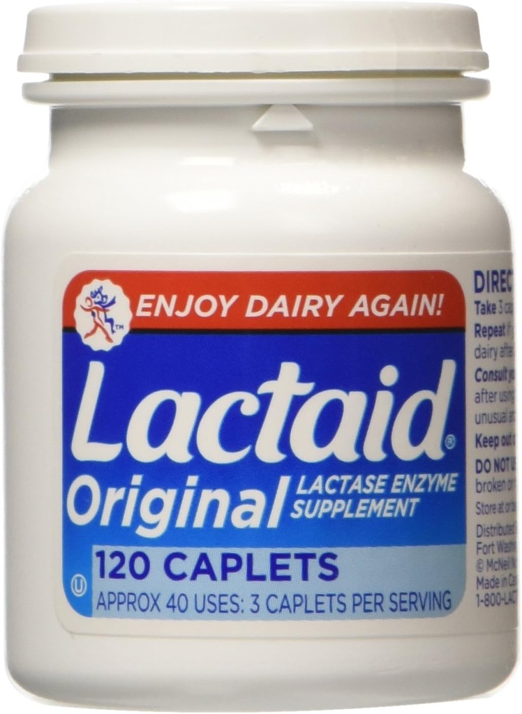 Lactaid originale resistenza Lactase enzima supplemento, Caplets - 120 ea