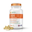 INVITA ADK - Vitamine A1, Vitamina D3 5000 IU & K2 MK7 Supplemento - Physician Formulated Bone & Immune System Support - Gluten Free, Non-GMO - 90 Capsule Vegetariani per Uomini & Donne