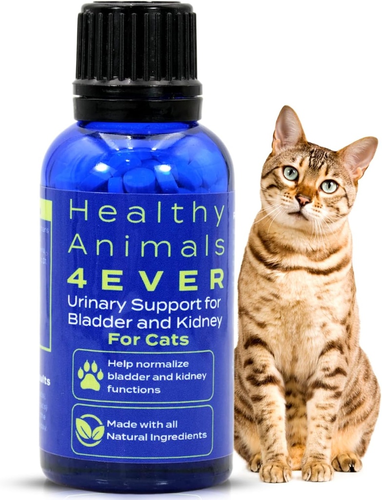 HA4E - Gatto UTI Remedy - Supporto renale naturale per gatti - Supporta la vescica e la salute urinaria - Detergente renale - Non OGM, Organico, Chimico-Free - 300 Tavole
