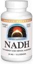 Sorgente Naturals NADH 20mg, Aumentare l'Energia e l'Alertness Mentale*, 10 Lozenges