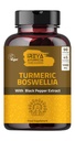 Estratto di Boswellia capsule (90 capsule) 1000 mg - Boswellia Serrata con 95% Estratto di pepe nero e Curcuminoidi e 65% Estratto di Boswellia