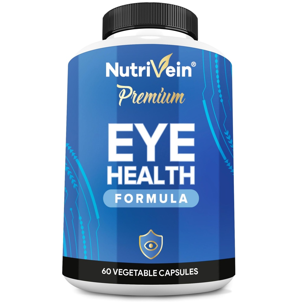 Nutrivein AREDS 2 Vitamine Occhiali - Supporta Strain occhi, Occhi Secchi