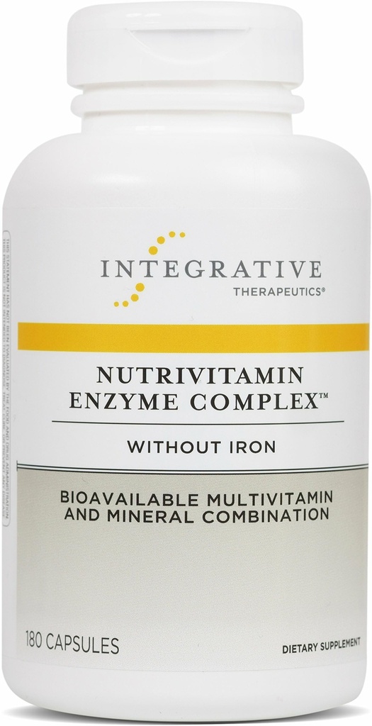 Integrative Therapeutics NutriVitamin Enzyme Complex - Multivitamin Supplemento per il supporto antiossidante* - Enzimi digestivi con nutrienti essenziali - Dairy-Free - 180 Capsule (60 Serve)