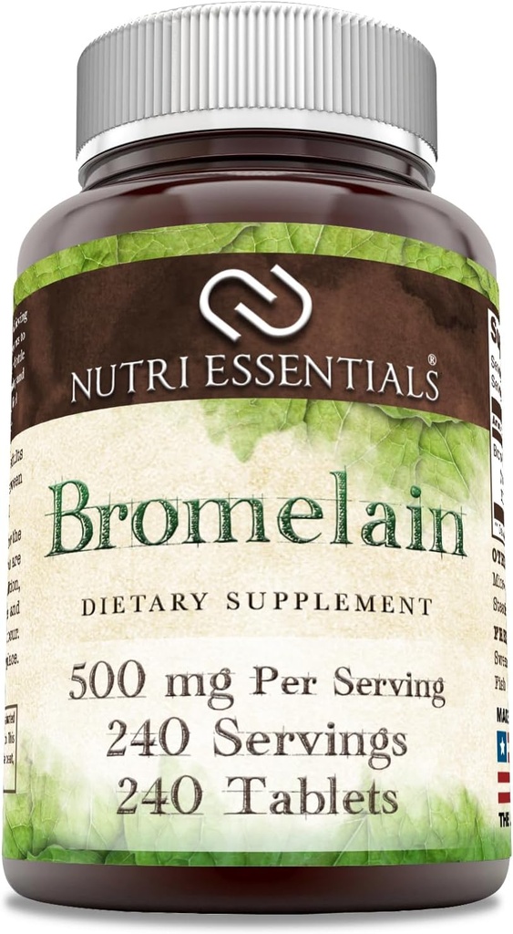 Bromelain 500 mg 240 compresse Supplemento | Non OGM | Gluten Free | Made in USA