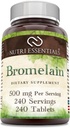 Bromelain 500 mg 240 compresse Supplemento | Non OGM | Gluten Free | Made in USA