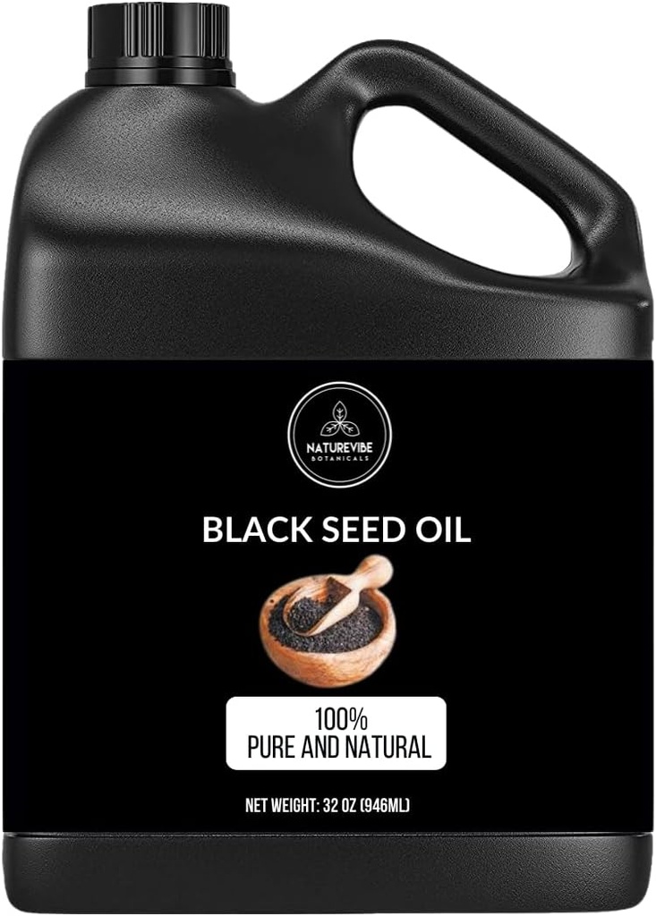 Naturevibe Botanicals Premium Black Cumin Seed Oil, 32 once | Kalonji Oil | 100% Virgin First Press Nigella Sativa for Immune Support | Omega 3 6 9 | Unrefined | Aids Digestion | High Thymoquinone